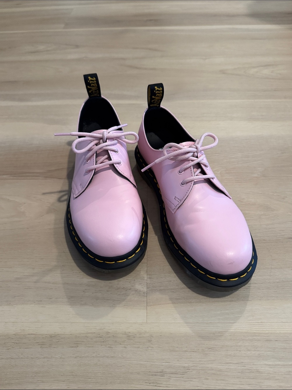Dr. Martens Pink 3-Eye Oxford Shoes